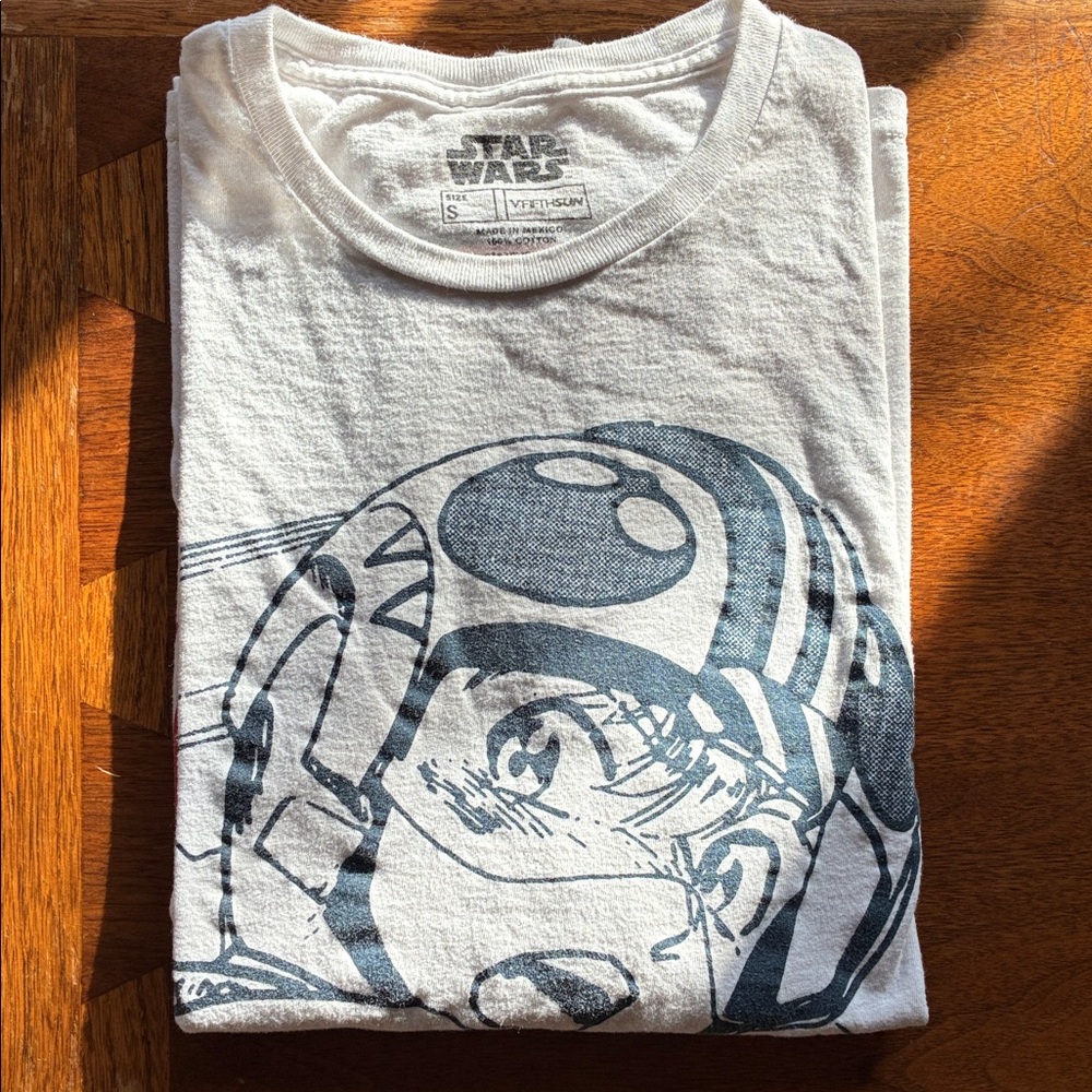 White and Red Graphic Tee